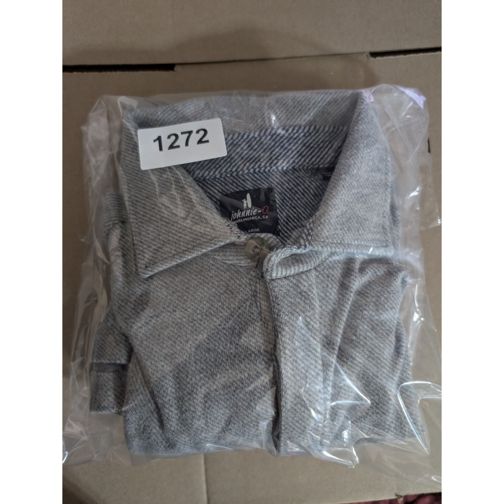 Johnnie-O Middleton Cotton Stretch Knit ‎ Pullover Mens XL Light Gray - Picture 10 of 10